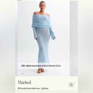 Meshki Marisol Off Shoulder Maxi Dress - Light Blue